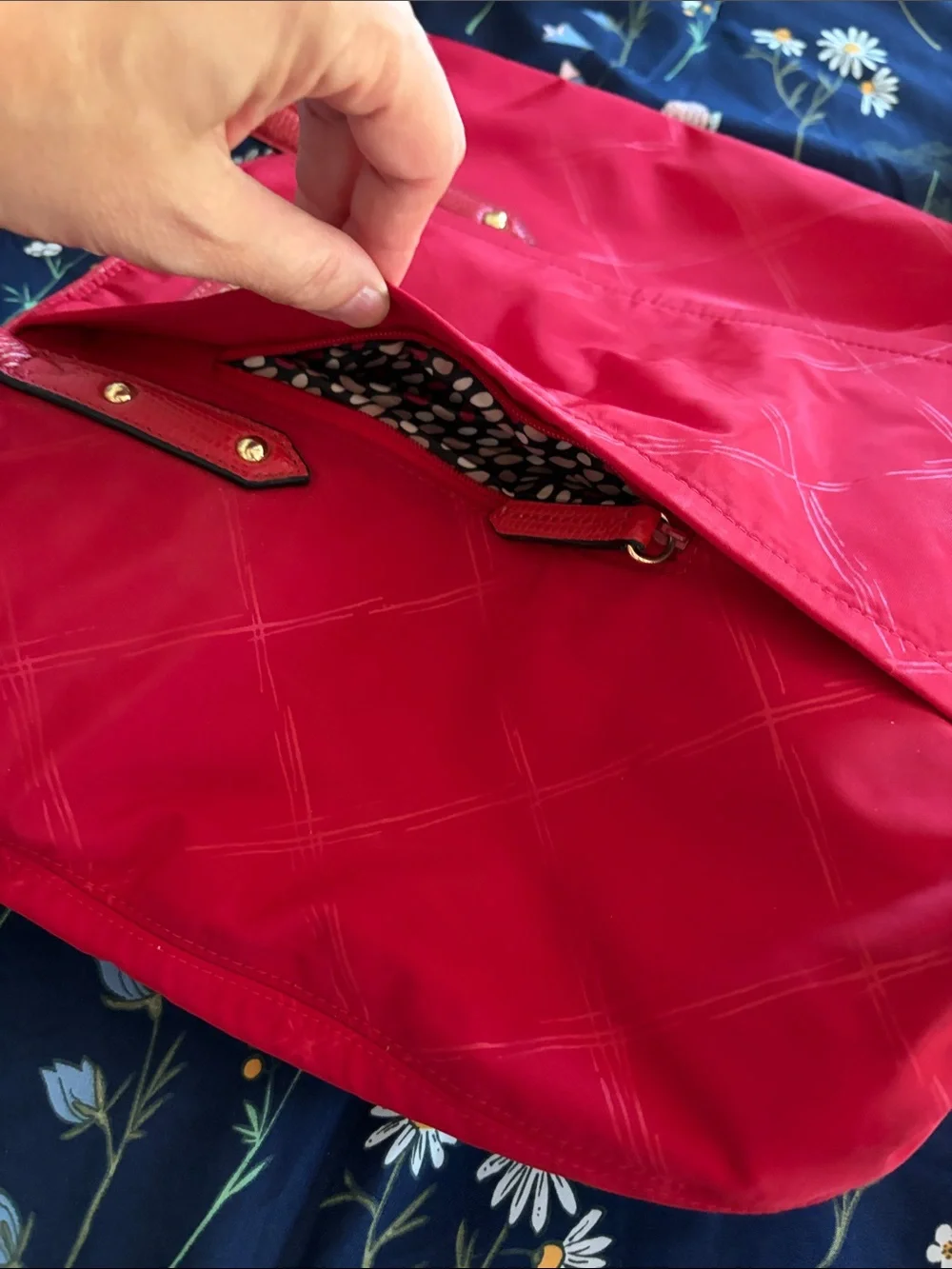 Vera Bradley Bright Red Quilted Tote